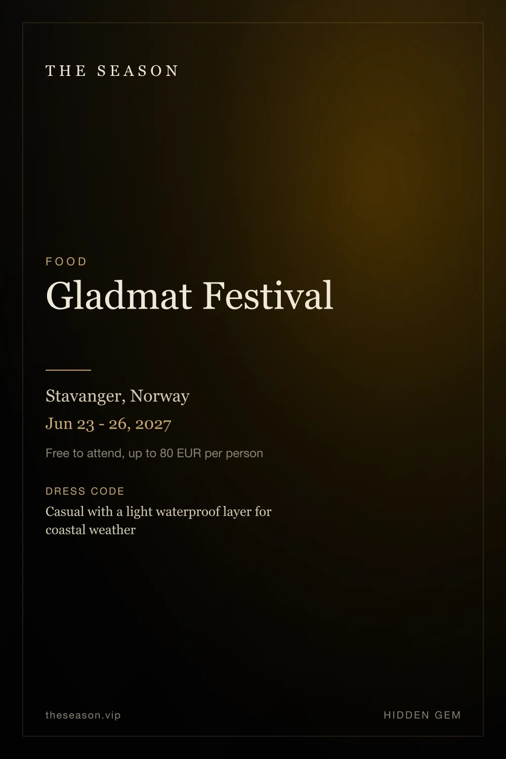 Gladmat Festival, Stavanger, Norway, Jun 23 - 26, 2027