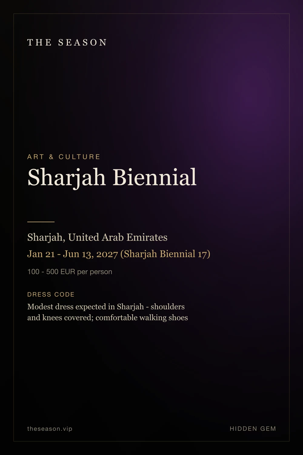 Sharjah Biennial, Sharjah, United Arab Emirates, Jan 21 - Jun 13, 2027 (Sharjah Biennial 17)