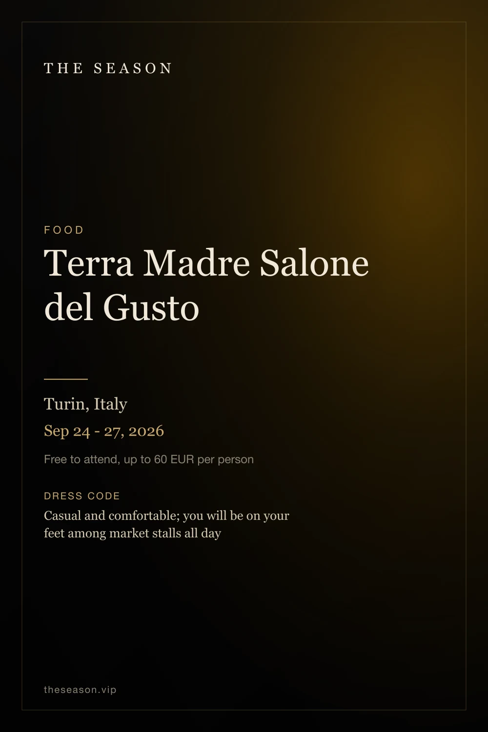 Terra Madre Salone del Gusto, Turin, Italy, Late Sep 2028 (dates TBC)