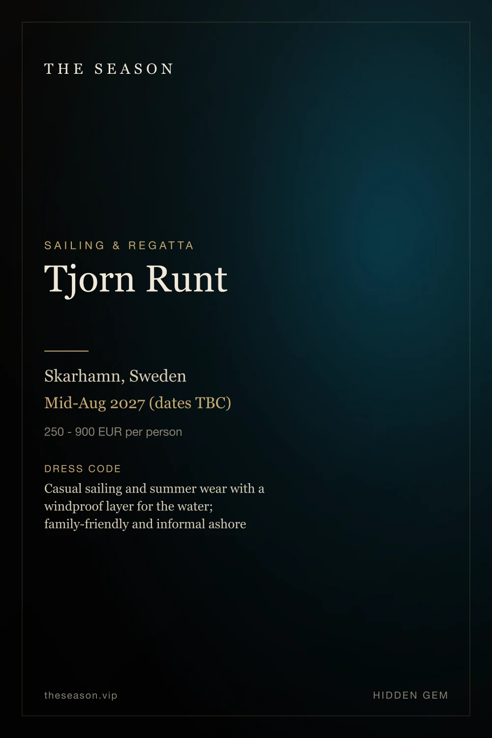 Tjorn Runt, Skarhamn, Sweden, Mid-Aug 2027 (dates TBC)