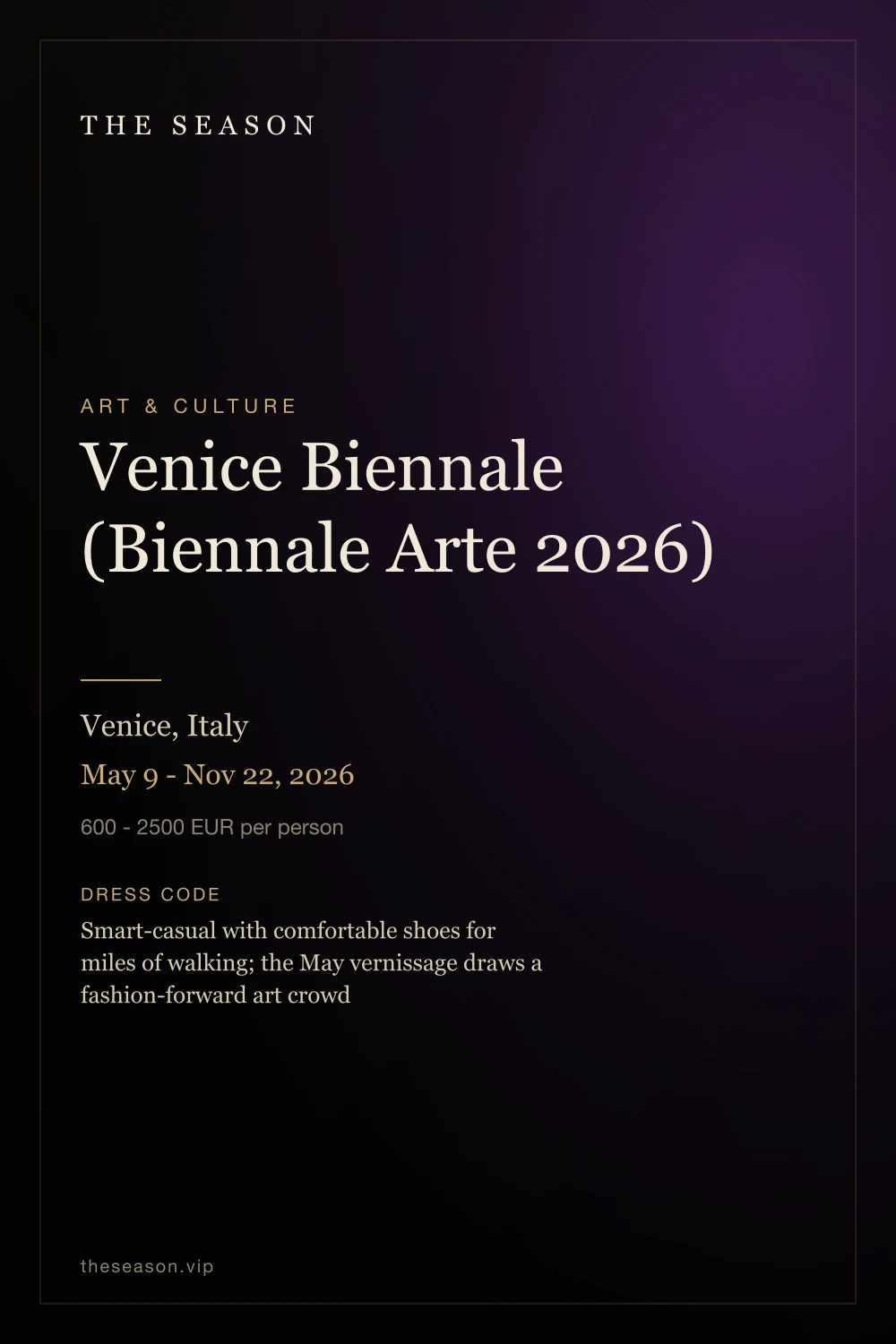 Venice Biennale (Biennale Arte 2026), Venice, Italy, May 9 - Nov 22, 2026